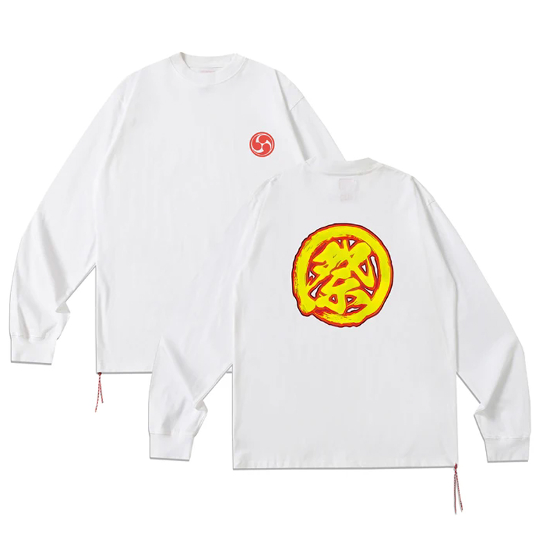 Streetwear Brand Red - Streetwear-Marke Beams Langarm-T-Shirt Hochwertig Vielseitig für
