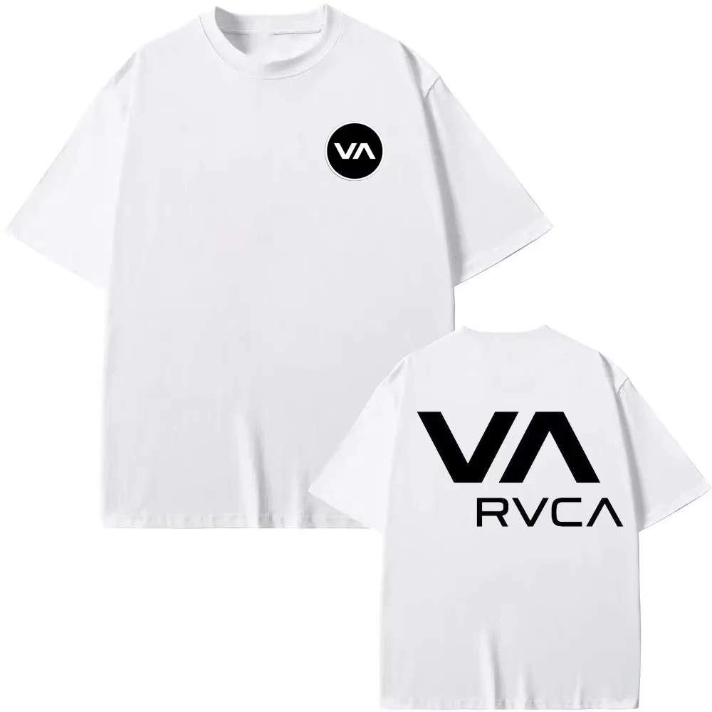 Streetwear Brand Shirts - RVCA T-Shirt Schwarzes T-Shirt Sommer Baumwoll-T-Shirt